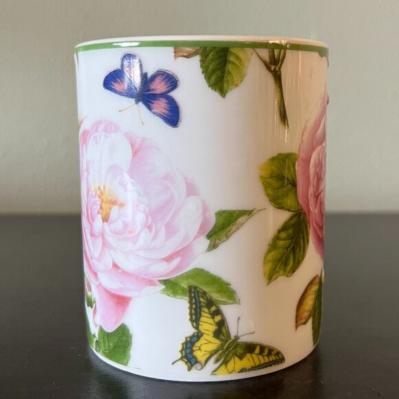Spode Home ROSES Porcelain Cup Mug w/ Butterflies ~ Portmeirion Group - Picture 3 of 11